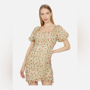 ASTR the Label Julianna Dress Green Floral Dress
